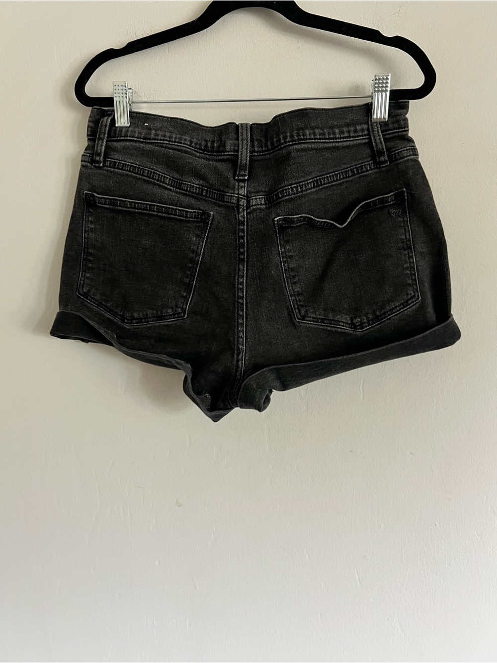 Madewell High-Rise Roll Hem Denim Shorts in Lunar Wash Sz28 - Picture 8 of 16